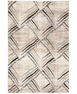 Safavieh Amsterdam Cream and Charcoal 5'1" x 7'6" Outdoor Area Rug
