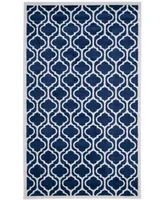 Safavieh Amherst AMT402 Navy and Beige 5' x 8' Area Rug