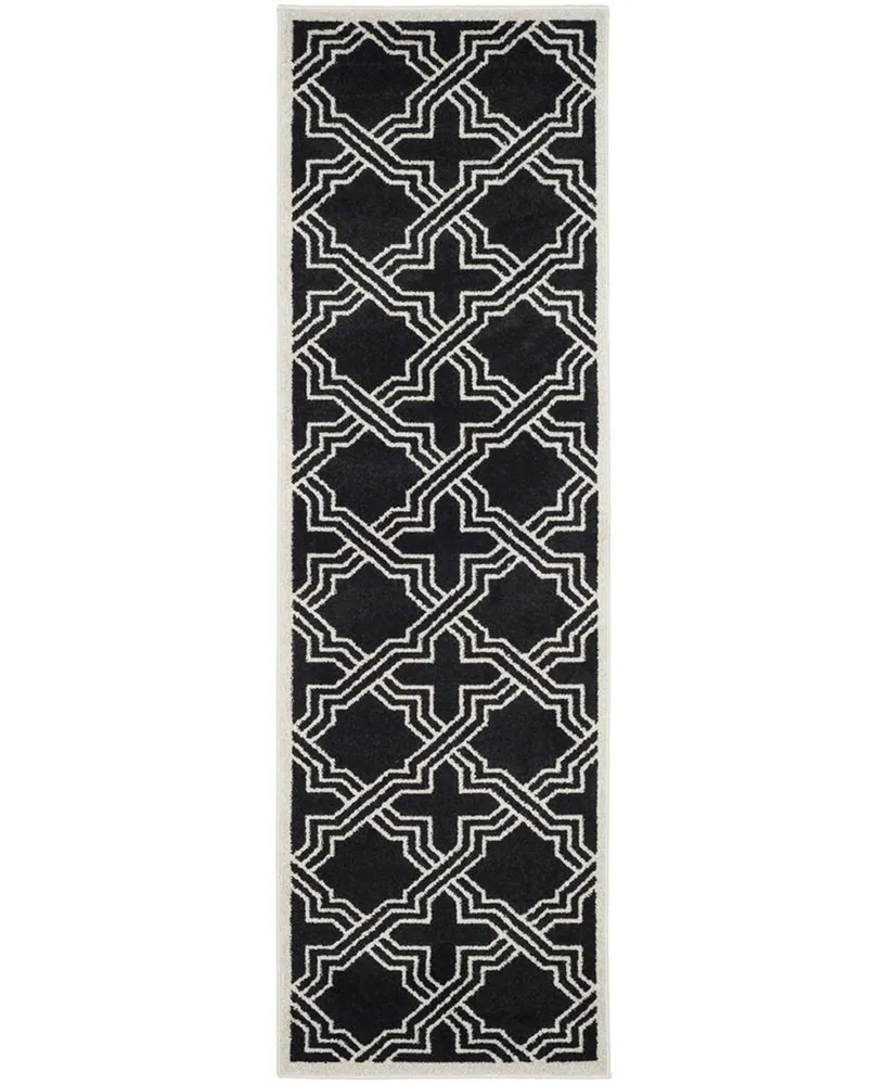 Safavieh Amherst AMT413 Anthracite and Ivory 2'3" x 7' Runner Area Rug