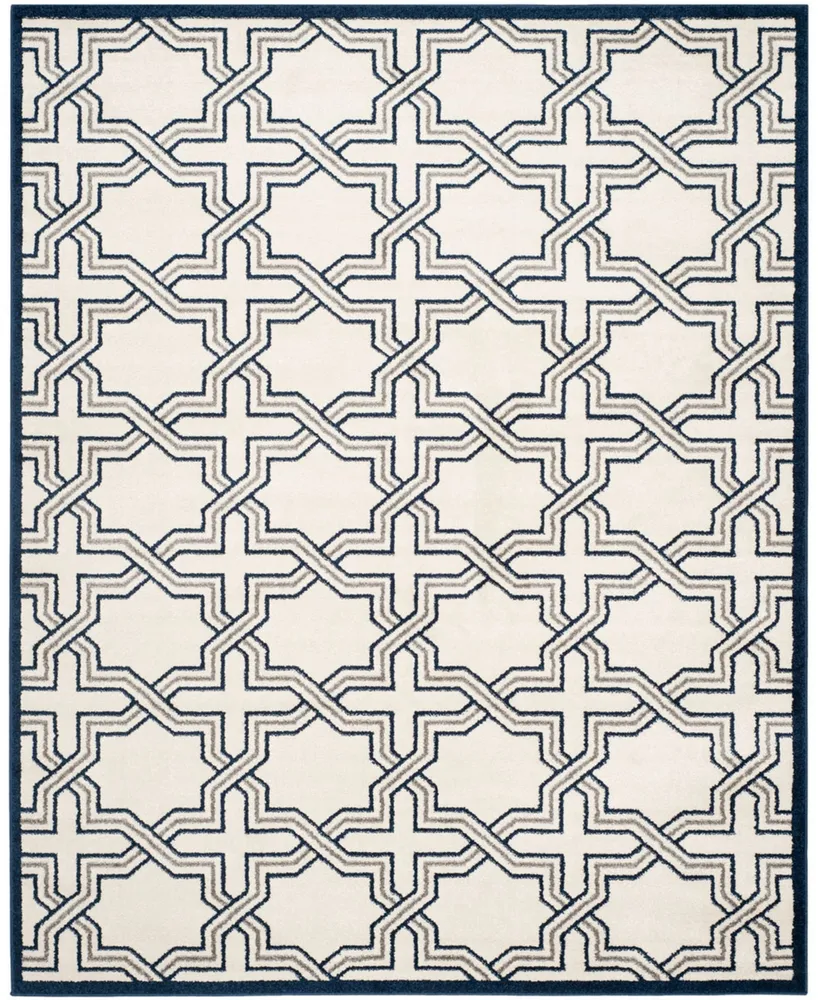 Safavieh Amherst AMT413 Ivory and Navy 8' x 10' Area Rug