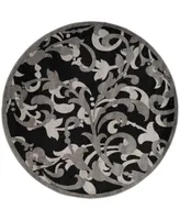 Safavieh Amherst AMT428 Anthracite and Light Gray 7' x 7' Round Area Rug