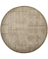 Safavieh Amherst AMT430 Wheat and Beige 7' x 7' Round Area Rug