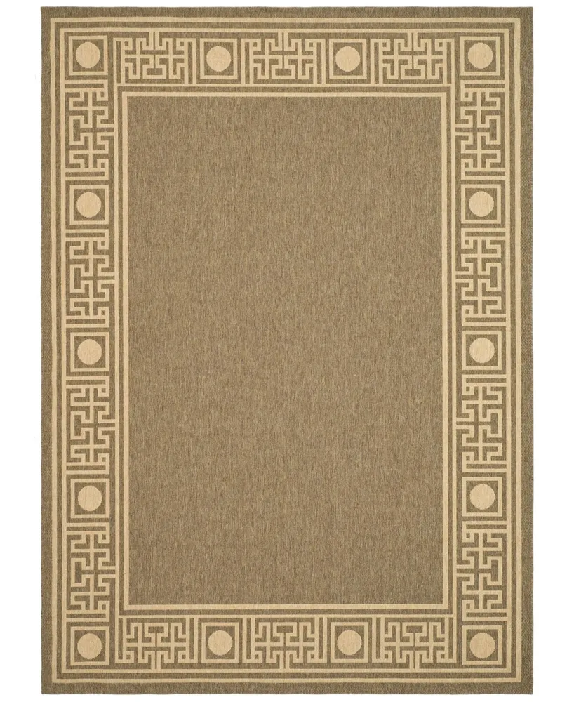 Safavieh Courtyard CY5143 Dark Beige and Beige 8' x 11' Outdoor Area Rug