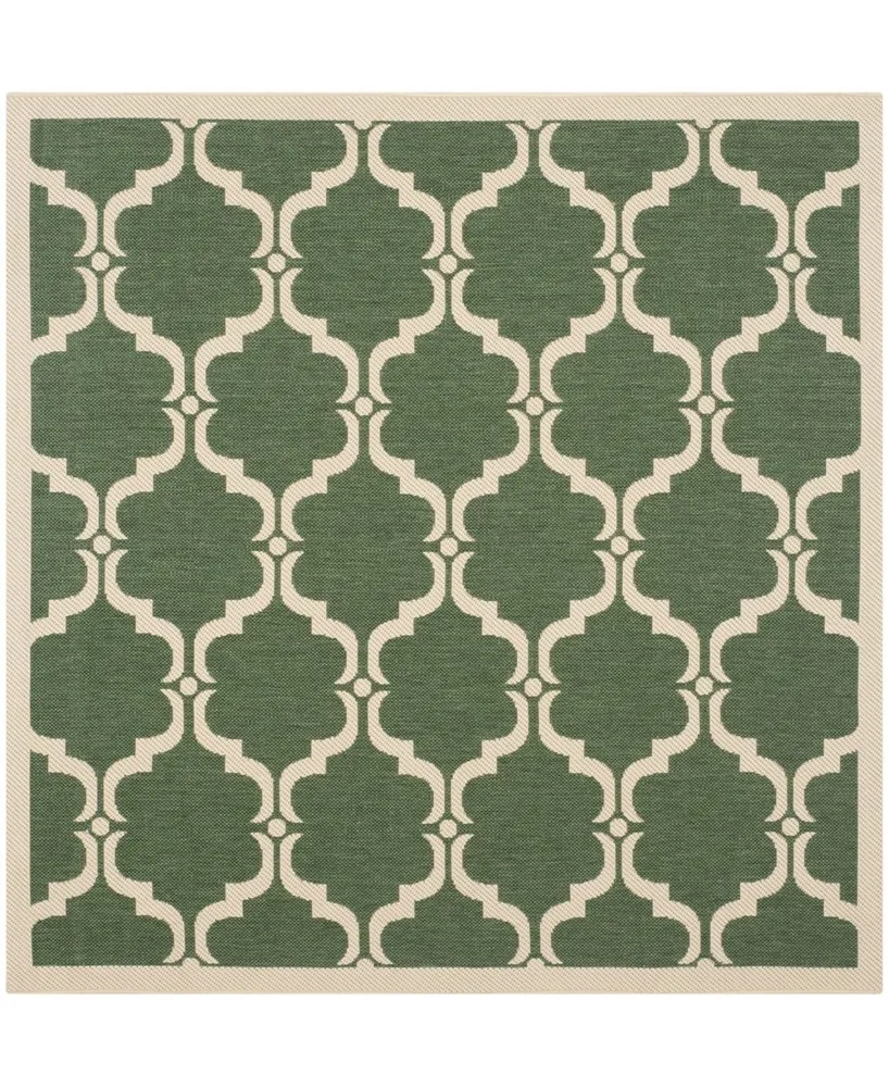 Safavieh Courtyard CY6009 Dark Green and Beige 5'3" x 5'3" Square Outdoor Area Rug