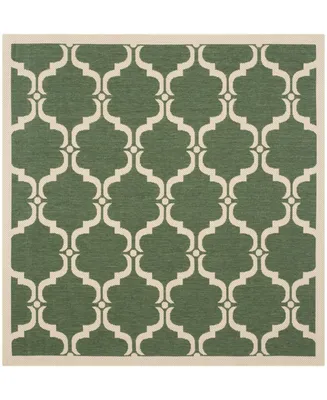 Safavieh Courtyard CY6009 Dark Green and Beige 5'3" x 5'3" Square Outdoor Area Rug