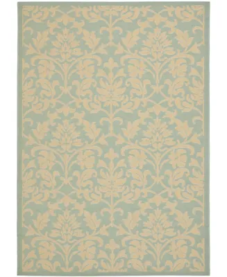 Safavieh Courtyard CY6132 Aqua and Cream 5'3" x 7'7" Outdoor Area Rug