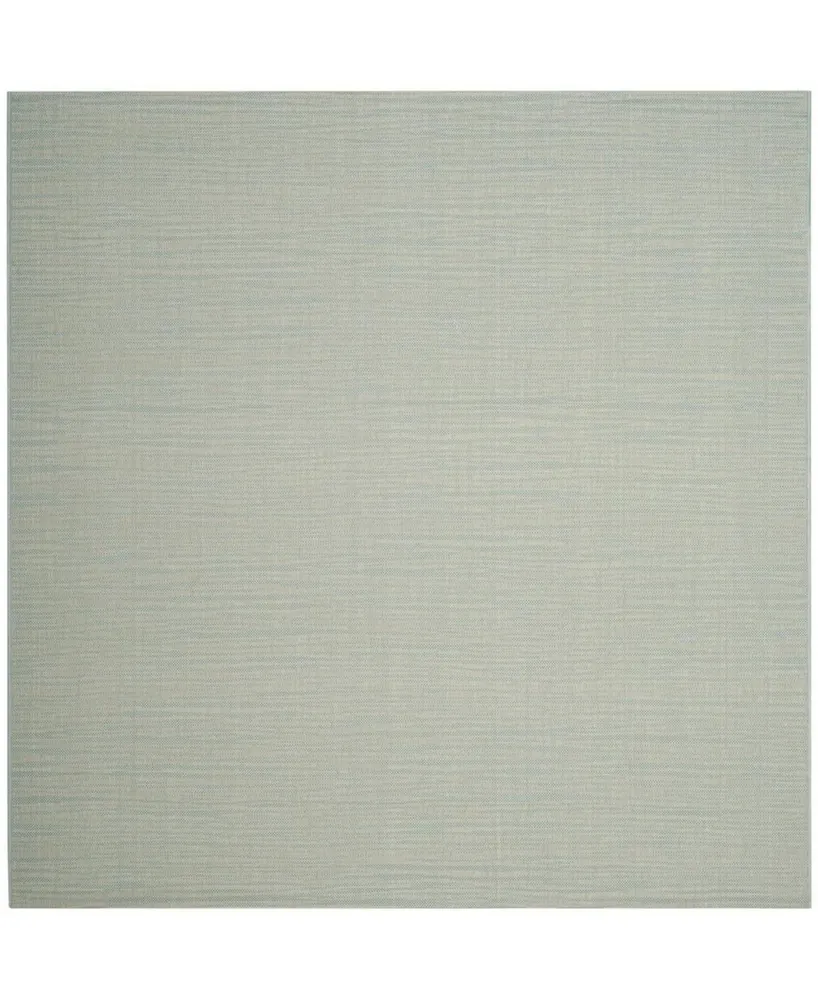 Safavieh Courtyard CY6576 Aqua and Cream 6'7" x 6'7" Sisal Weave Square Outdoor Area Rug