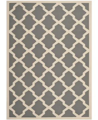 Safavieh Courtyard CY6903 Anthracite and Beige 5'3" x 7'7" Sisal Weave Outdoor Area Rug