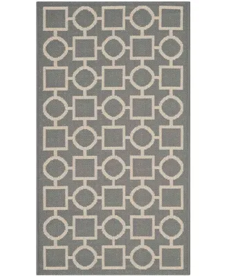 Safavieh Courtyard CY6925 Anthracite and Beige 2' x 3'7" Sisal Weave Outdoor Area Rug