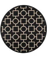 Safavieh Courtyard CY6925 and Beige 7'10" x 7'10" Sisal Weave Round Outdoor Area Rug