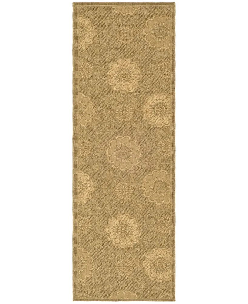 Safavieh Courtyard CY6948 Gold and Natural 2'3" x 6'7" Runner Outdoor Area Rug