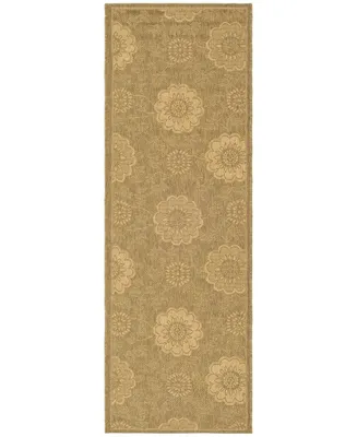 Safavieh Courtyard CY6948 Gold and Natural 2'3" x 6'7" Runner Outdoor Area Rug