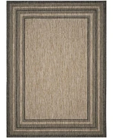 Safavieh Courtyard CY8475 Natural and Black 8' x 11' Outdoor Area Rug