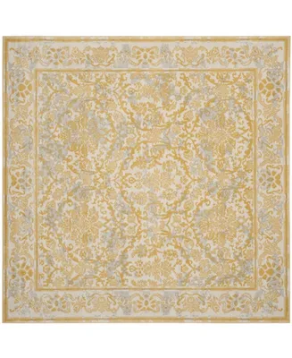 Safavieh Evoke EVK242 Ivory and Gold 6'7" x 6'7" Square Area Rug