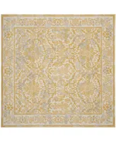 Safavieh Evoke EVK242 Ivory and Gold 6'7" x 6'7" Square Area Rug