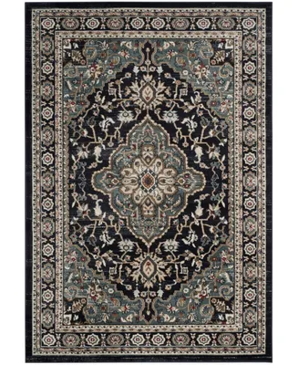 Safavieh Lyndhurst LNH338 Anthracite and Teal 5'3" x 7'6" Area Rug