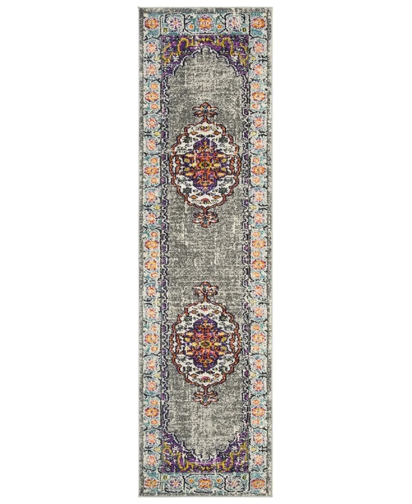 Safavieh Monaco MNC246 Violet and Light Blue 2'2" x 8' Runner Area Rug