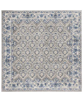 Safavieh Brentwood BNT869 Light Gray and Blue 6'7" x 6'7" Square Area Rug