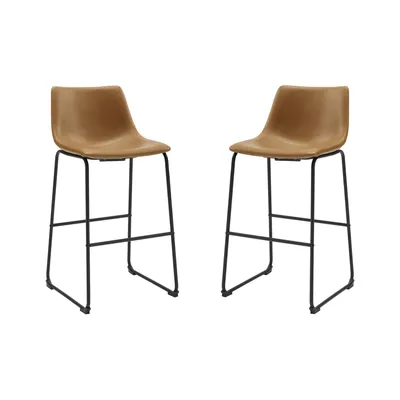 30" Faux Leather Barstool 2 Pack