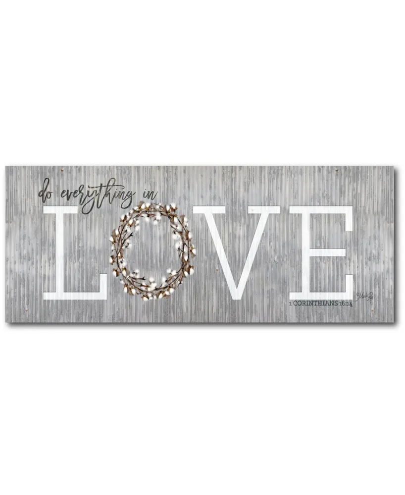 Courtside Market Love - Do Everything in Love Gallery-Wrapped Canvas Wall Art - 12" x 30"