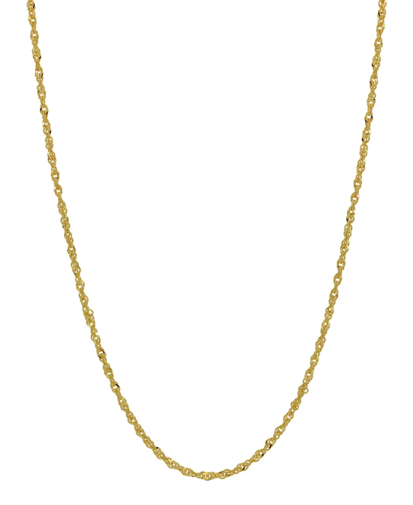 Singapore Link 18" Chain Necklace (1.1mm) in 18k Gold