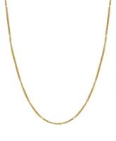 Box Link 20" Chain Necklace (0.5mm) in 18k Gold