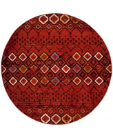 Safavieh Amsterdam Terracotta and Multi 5'1" x 5'1" Round Outdoor Area Rug