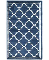 Safavieh Amherst AMT422 Navy and Beige 2'6" x 4' Area Rug