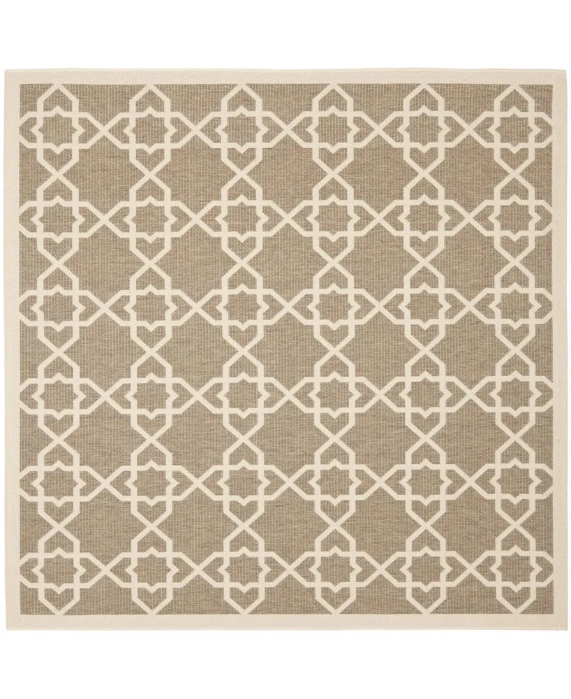 Safavieh Courtyard CY6032 and Beige 7'10" x 7'10" Square Outdoor Area Rug