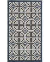 Safavieh Courtyard CY7017 Beige and Navy 2'7" x 5' Sisal Weave Outdoor Area Rug