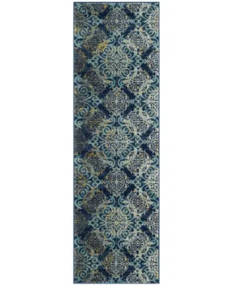 Safavieh Evoke Royal and Light Blue 2'2" x 9' Runner Area Rug