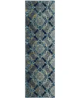 Safavieh Evoke Royal and Light Blue 2'2" x 9' Runner Area Rug