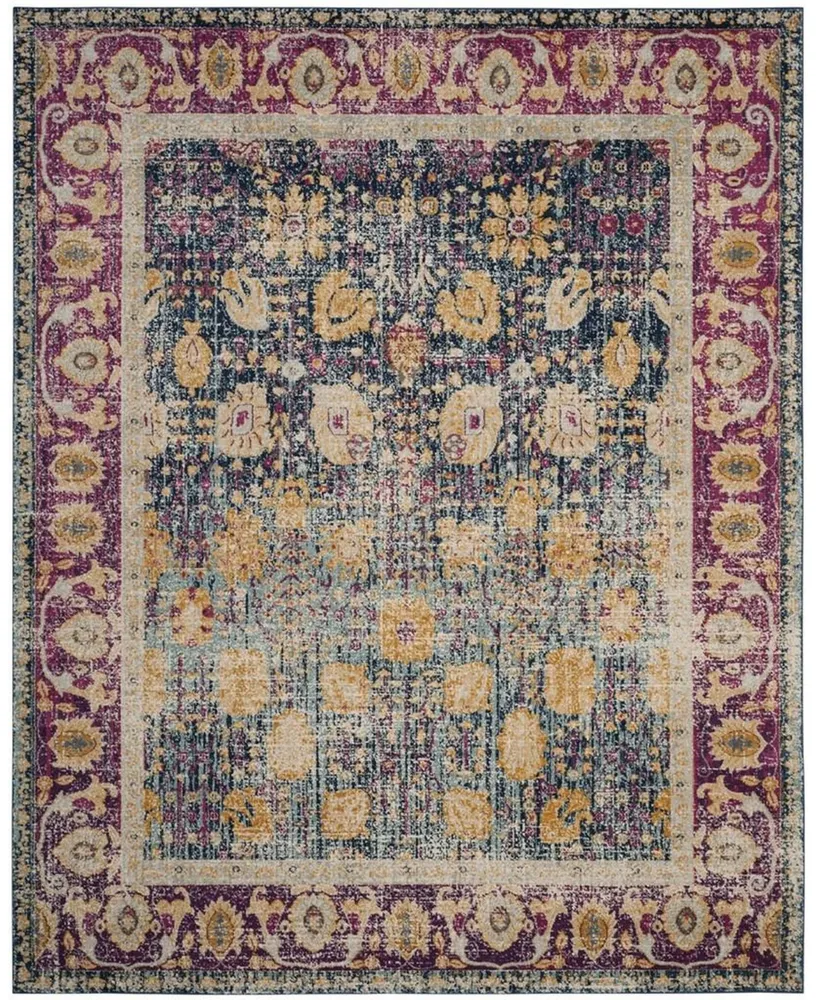 Safavieh Granada GRA350 Blue and Fuchsia 9' x 12' Area Rug