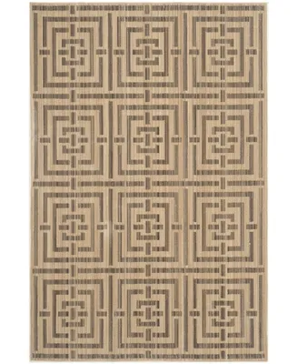 Safavieh Infinity INF586 Yellow and Taupe 4' x 6' Area Rug