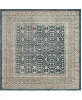 Safavieh Sofia SOF376 Blue and Beige 6'7" x 6'7" Square Area Rug