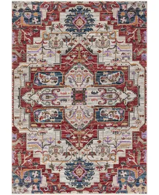 Safavieh Nirvana NVA132 Creme and Red 4' x 6' Area Rug