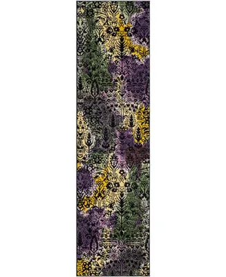 Safavieh Watercolor WTC673 Light Yellow and Green 2'2" x 8' Runner Area Rug