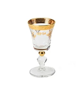 Classic Touch Set of 6 Liquor Glasses with Design