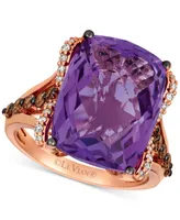 Le Vian Grape Amethyst (9-3/4 ct. t.w.) & Diamond (5/8 ct. t.w.) Ring in 14k Rose Gold