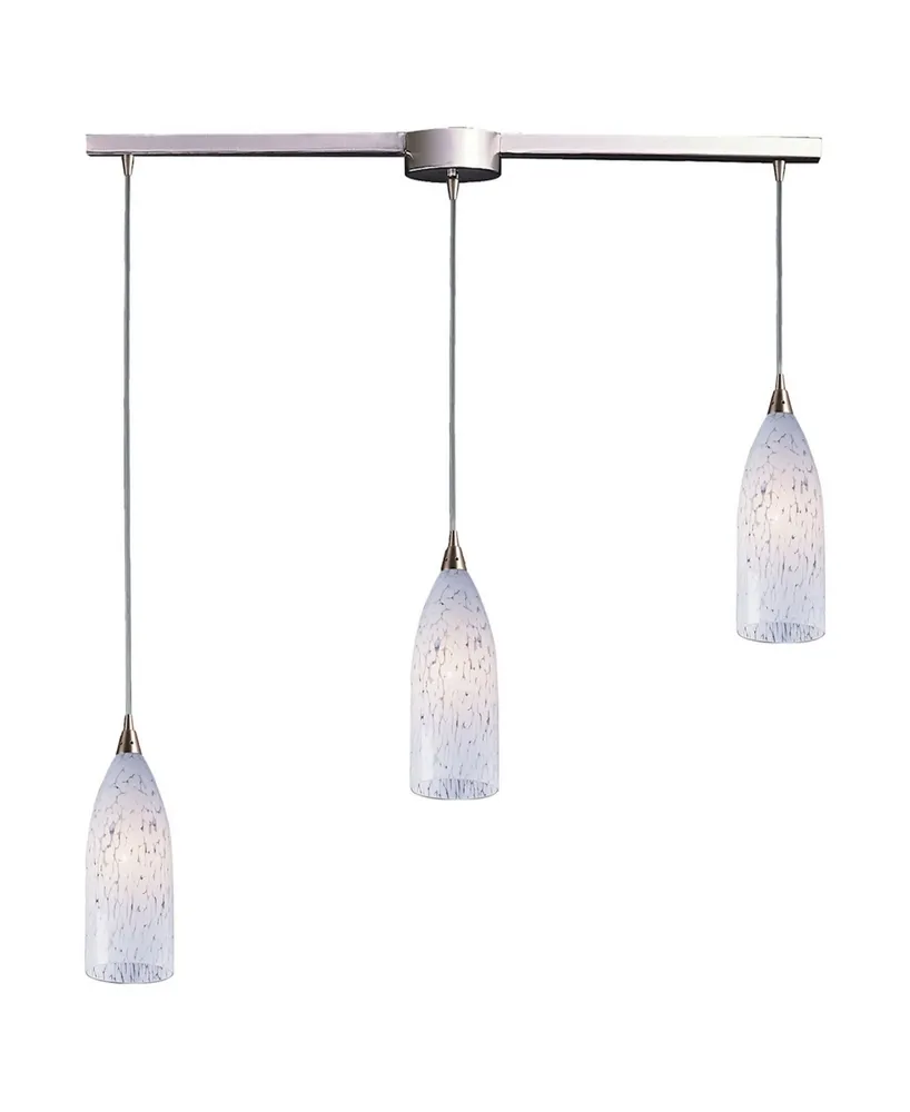 Verona Collection 3 Light Linear Bar Snow White Glass