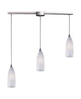 Verona Collection 3 Light Linear Bar Snow White Glass