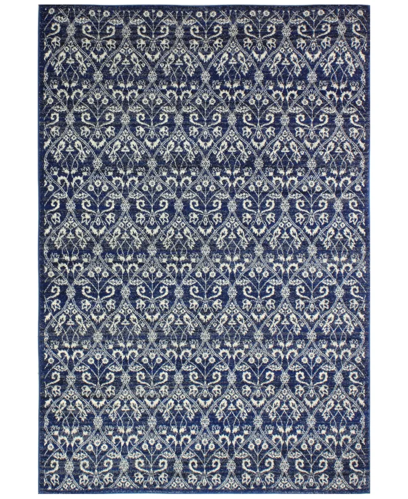 Closeout! Medley 5439A Dark Blue 7'6" x 9'6" Area Rug