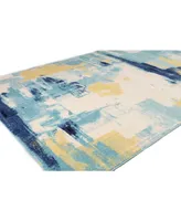 Closeout! Medley 5470 Ivory/Blue 3'6" x 5'6" Area Rug