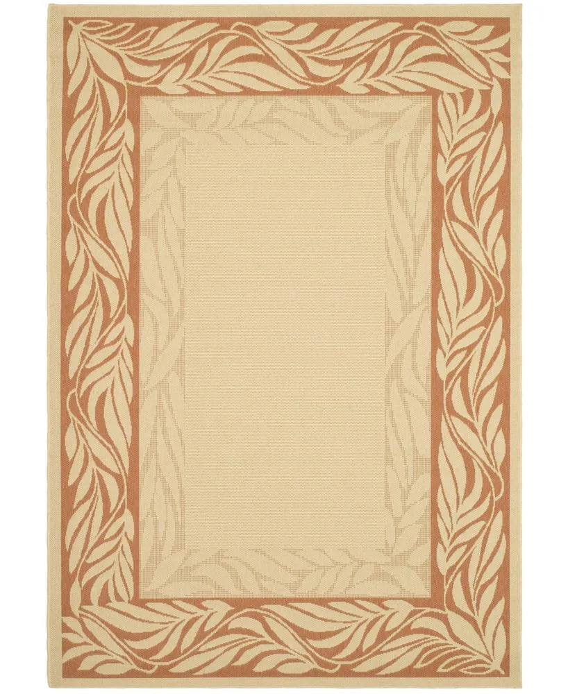 Safavieh Courtyard CY1551 Natural and Terra 4' x 5'7" Outdoor Area Rug