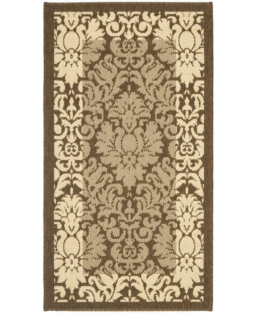 Safavieh Courtyard CY2727 Brown and Natural 2'3" x 6'7" Runner Outdoor Area Rug