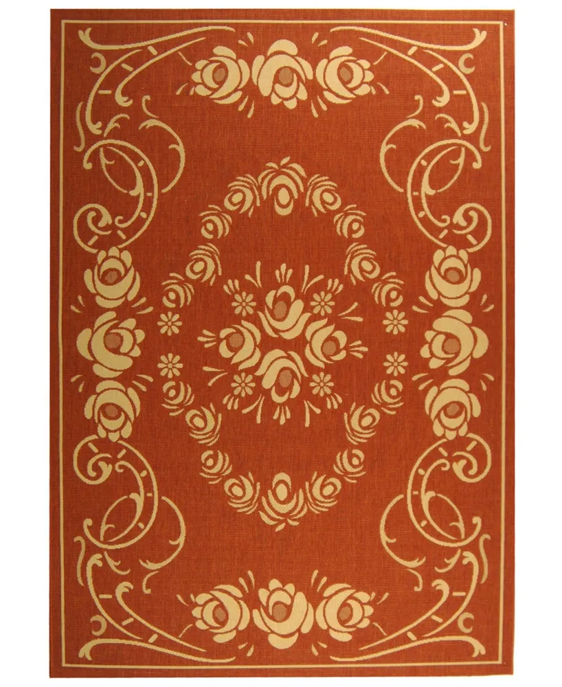 Safavieh Courtyard CY1893 Terracotta and Natural 2' x 3'7" Sisal Weave Outdoor Area Rug