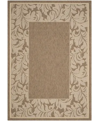 Safavieh Courtyard CY2666 Brown and Natural 6'7" x 9'6" Outdoor Area Rug