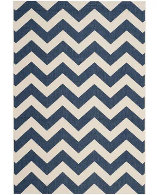 Safavieh Courtyard CY6244 Navy and Beige 4' x 5'7" Sisal Weave Outdoor Area Rug