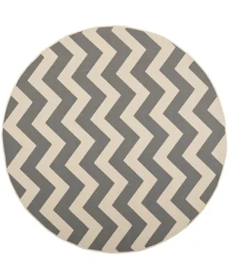 Safavieh Courtyard CY6244 Gray and Beige 7'10" x 7'10" Round Outdoor Area Rug