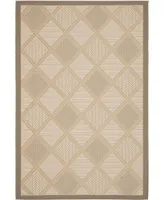 Safavieh Courtyard CY7570 Beige and Dark Beige 6'7" x 9'6" Outdoor Area Rug